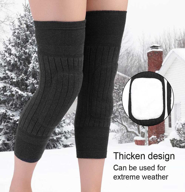 2pcs Cashmere Leg Warmer Thick Warm Wool Kneepad for Women Men Old People