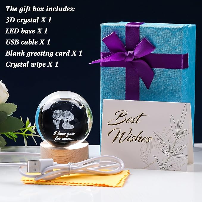 3D Crystal Ball Night Lamp