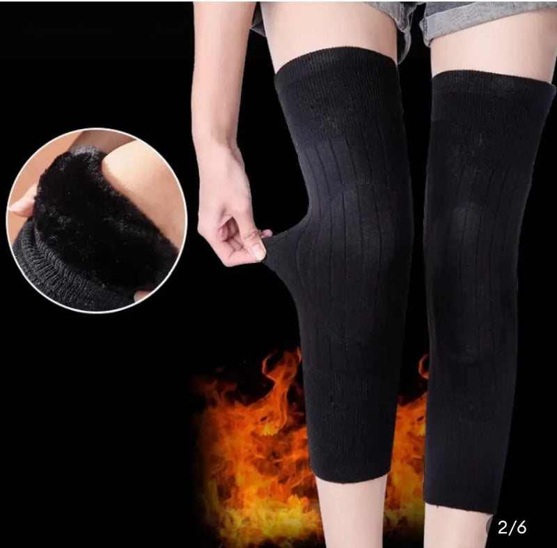 2pcs Cashmere Leg Warmer Thick Warm Wool Kneepad for Women Men Old People