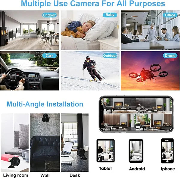 A9 Mini Camera WiFi 1080P HD – Compact Portable Security Camera with Night Vision & Motion Detection