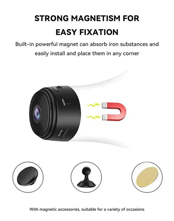 A9 Mini Camera WiFi 1080P HD – Compact Portable Security Camera with Night Vision & Motion Detection