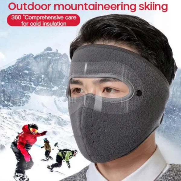 Windproof Anti Dust Full Face Masks Cycling Ski Breathable Masks Eye HD Anti Fog Goggles Hood Cover Winter Warm Hat Caps - Like Helmet - Helmet Inner