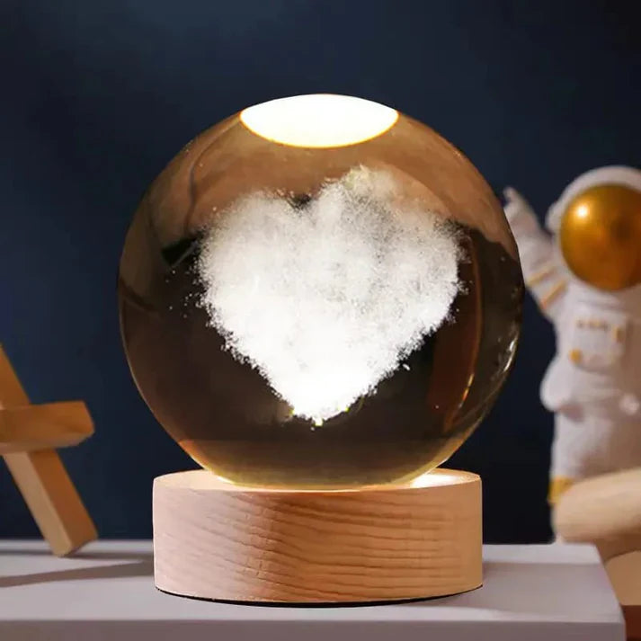 3D Crystal Ball - Love Heart