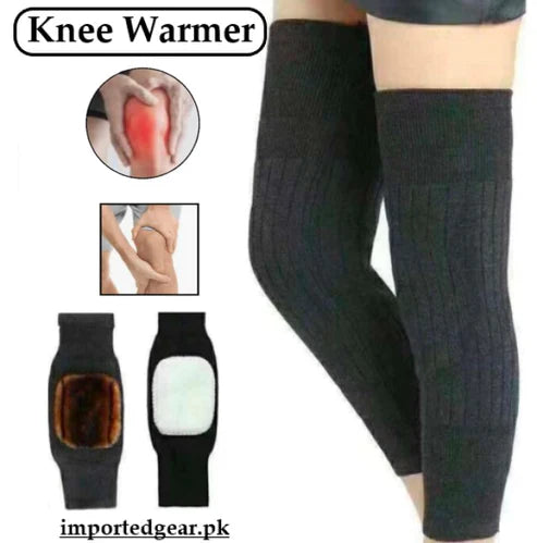 2pcs Cashmere Leg Warmer Thick Warm Wool Kneepad for Women Men Old People